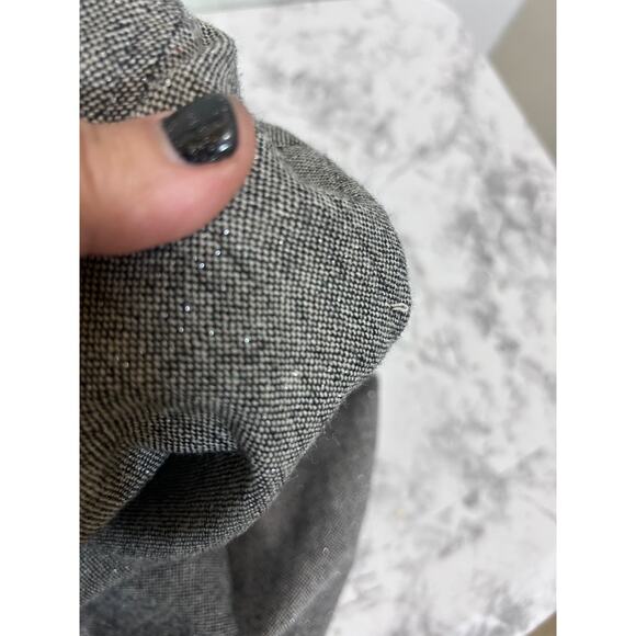 XOXO Twill Metallic Y2K Trouser Low Rise Pant Sz 3/4 Jr Gray Wide Leg Streetwear - Picture 10 of 10